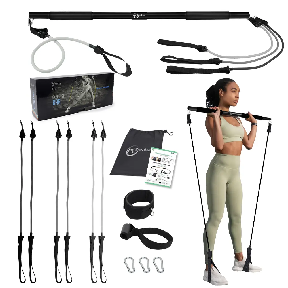 Zhensheng bandes de fitness d'entraînement barre de fitness extensible barre de pilates 3.0 barre d'exercice utilisation avec des tubes de tension