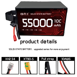 최신 사용자 정의 55000mah 10C <span class=keywords><strong>22.2V</strong></span> <span class=keywords><strong>6S</strong></span> 드론 리포 배터리 고체 리튬 배터리 농업 무인 항공기/UAV에 대 한 배터리 - Product Image 4