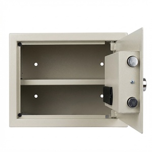 Coffre-fort électronique numérique beige avec code électronique <span class=keywords><strong>et</strong></span> serrure à clé, résistant à l'humidité, pour la maison, le bureau, l'hôtel, argent liquide <span class=keywords><strong>et</strong></span> objets de valeur - Product Image 4