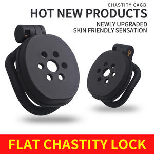 Jaula de castidad masculina transpirable negra con bloqueo de placa para dejar de masturbación y placer sexual producto sexual - Product Image 6