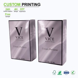 Caja de Cartón para Perfume Unisex, Personalizada con Logotipo, Plateada, de Primera Calidad, con Estrictos Estándares de Prueba de Calidad - Product Image 1