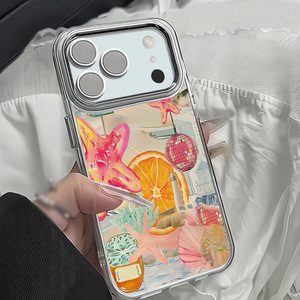 Nuova <span class=keywords><strong>Cover</strong></span> per Cellulare con Stampa Stella Marina <span class=keywords><strong>Arancione</strong></span> e Limoni, Elettroplaccata, con Foro per Fotocamera, per <span class=keywords><strong>iPhone</strong></span> 7 8 <span class=keywords><strong>X</strong></span> Xr Xs 11 12 13 14 15 16 17 Pro Max - Product Image 6