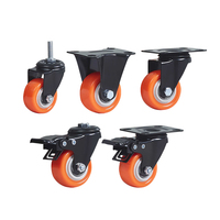 Roulettes de remplacement pour chaise de bureau en gros, roulettes pivotantes de 1,5, 2 et 2,5 pouces avec frein