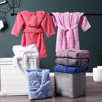 Peignoir à capuche 100 % coton pour enfants, poncho épais en tissu éponge, chaud pour l'hiver, pour garçons et filles