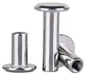LeGood LGll Rivet de fixation mâle-femelle à tête ronde en acier inoxydable poli, écrou de verrouillage M2x4-45mm, diamètre de la tête 6mm, norme GB - Product Image 3