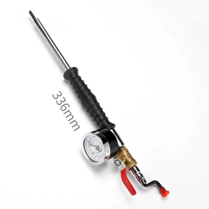 Pratico Strumento in Acciaio per Riparazione Pneumatici, Attrezzo per Gonfiaggio Pneumatici Auto, Asta per Pompa Pneumatici con Barometro a Prezzo di Fabbrica - Product Image 2