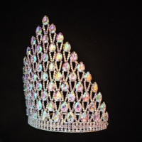 Grande couronne Big AB Crystal Beauty Pageant Crown Royal Queen Crown