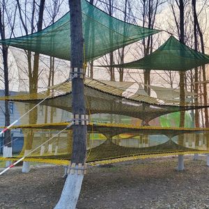 Parc d'aventure forestier Ropecube multi-niveaux avec <span class=keywords><strong>trampoline</strong></span>, structure en acier, filet de protection, équipement de terrain de <span class=keywords><strong>jeu</strong></span> écologique - Product Image 2
