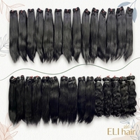 Paquete de Cabello Humano Virgen Birmano Crudo Sin Procesar, Donante Único Natural, 100% Cutícula Alineada, Cabello Virgen Crudo Sin Procesar