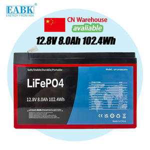 แบตเตอรี่ ebak แบบชาร์จไฟได้102.4Wh แบบพกพาแหล่งจ่ายไฟเก็บพลังงานแสงอาทิตย์12.8V Lifepo4 8.0Ah แบตเตอรี่ลิเธียมเหล็กฟอสเฟต - Product Image 1