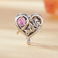 Breloques Cœur Rose en Argent Sterling 925, Pendentif Foi, Perles Thème Bible, pour Bracelet, Collier DIY, Fabrication de Bijoux Papillon, Cadeau