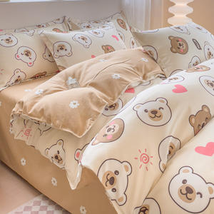 Set Copripiumino Sette Pezzi Class Light 100% Cotone Lavato con Acqua, Lana Spazzolata Ispessita, Resistente all'Acqua, Qualità Autunnale - Product Image 5