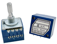 Potentiomètre à double volume de type marche RH2702-50KA de haute précision ALPS, montage en surface, 100K 250K, type indexé, rhéostats rotatifs