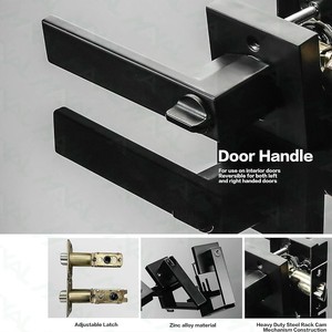 Nhiệm Vụ Nặng Nề Bên Ngoài Vuông Cửa Xử Lý Khóa Combo Combo Vuông Chốt Cửa Nhập Xử Lý Thiết Lập Đòn Bẩy Lối Vào Combo Ổ Khóa - Product Image 6