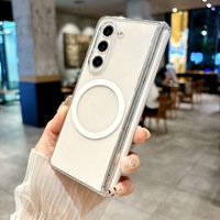Nouvelle Coque de Téléphone Portable QM Z Fold 5 2025 à Prix Réduit, Compatible, Givrée, Transparente, Rigide, Magnétique, Anti-Chute et Étanche