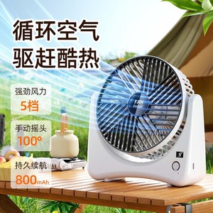 Portable Fan <b>Mini</b> <b>Desk</b> Fan With Digital Display Oscillating Function Usb Powered For Office Dormitory - Product Image 4