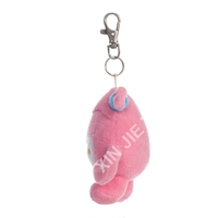 Porte-clés en peluche goutte d'eau rose personnalisé sur mesure, breloque de sac en forme de goutte d'eau, porte-clés en peluche dessin animé en forme de goutte d'eau