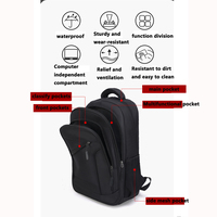 Sac à dos d'ordinateur portable pour homme, personnalisé avec logo, pour l'école, le collège, les voyages d'affaires, en polyester avec fermeture éclair
