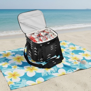 Hawaiian Eco-Friendly Custom Print on Demand Iwa Birds Design Large Capacity Insulated Lunch <b>Box</b> Family <b>Camping</b> Cooler Bag - Product Image 2