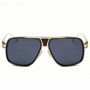 Lunettes de soleil carrées classiques vintage pour homme, monture métallique, protection UV400, nouvelle collection, vente chaude - Product Image 3