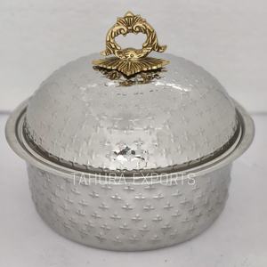 หม้ออุ่นอาหารทำด้วยมืออุปกรณ์ตกแต่งโรงแรมหม้ออุ่นอาหารโลหะสำหรับตกแต่งหรูหรา - Product Image 5