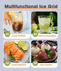 Design créatif moule à glaçons libération par simple pression petit carré thème estival avec couvercle et bac pour faire <span class=keywords><strong>des</strong></span> cub - Product Image 4