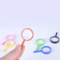 Loupes miniatures pour enfants, 28 mm, en plastique coloré, petites loupes de lecture en acrylique