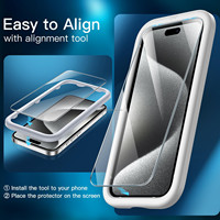 6 en 1 Combo clair Tpu PC dur pare-chocs couverture 9H verre trempé caméra lentille protecteur d'écran pour Iphone 14 15 Pro Max coque de téléphone