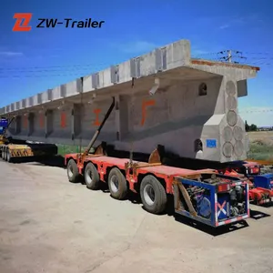 heavy equipment transport multi-axle hydraulic truck modular trailer