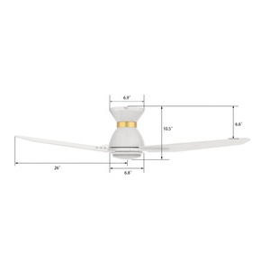 Carro Quạt Trần Hiện Đại Quạt Thông Minh Trang Trí Cánh Quạt Gỗ Sang Trọng Điều Khiển Bằng Ứng Dụng Quạt Trần Thông Minh Tuya Có Đèn - Product Image 6