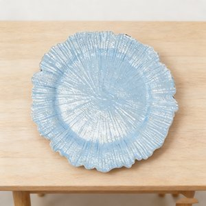 Assiettes de présentation rondes en plastique blanc, style récif, pour mariage et fête, avec motif perle, <span class=keywords><strong>bleu</strong></span> <span class=keywords><strong>ciel</strong></span>, meilleures ventes - Product Image 1