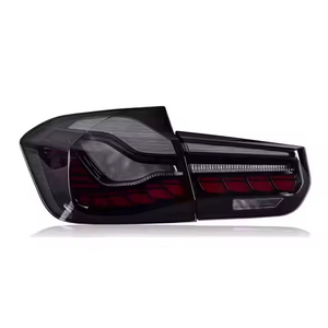 Feux arrière LED style écailles de dragon SJC GTS pour BMW Série 3 F30 F35 2012-2018, Plug and Play, feux de recul et antibrouillard, rouge fumé - Product Image 3