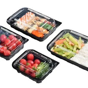 24oz Plastik Einweg-Container zum Mitnehmen von Restaurant zum Mitnehmen Mikrowellen-Sicherheitsverpackung für Lebensmittel Bento Mittagessenbox