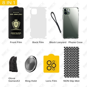 Juego de Protección para Teléfono 8 en 1, 5 en 1, 4 en 1, 360 para iPhone 12 Pro XS Max X, Funda Antigolpes con Protector de Pantalla, Película Protectora Trasera, Película Protectora para Lente - Product Image 2