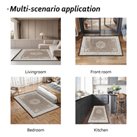 Fabrikverkauf Moderner Luxus 3D Großflächiger Teppich Rutschfester Samtteppich Abstraktes Muster Flacher Weicher Bodenteppich für Zuhause