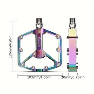 Pedales de Bicicleta Ultraligeros de Aleación de Aluminio con Rodamientos Antideslizantes y Suaves para Bicicletas de Carretera y Montaña en Colores Modernos y Vibrantes - Product Image 4