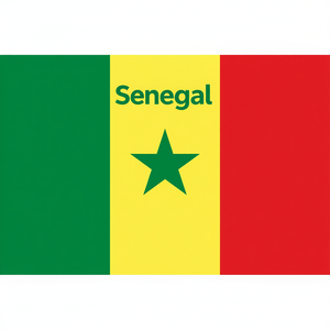 Decoración de fondo con la bandera del estado de Senegal, 300x200cm - Product Image 2