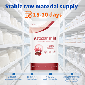 Compléments alimentaires antioxydants à l'astaxanthine, marque privée OEM, faible MOQ, pour les soins de la peau, approvisionnement stable pour les vendeurs Amazon FBA - Product Image 2