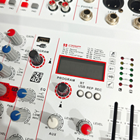 Console de mixage audio professionnelle MW-4 à 2 canaux 150W en aluminium, contrôleur DJ avec égaliseur complet, alimentation fantôme 48V, MP3/BT/USB, boucle/sampler