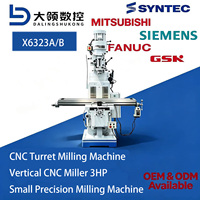 DL X6323A/B 3HP R8 ISO30 Spindle Nouvelle Mini-Fraiseuse CNC Verticale à Tourelle 305x350x650mm Table Haute Précision Garantie 1 An
