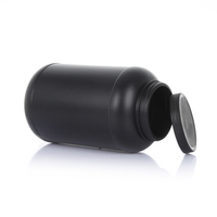 Botella vacía de polvo de proteína, color negro, 5l, plástico PP, coctelera de proteínas