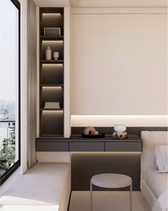 Commode gain de place pour baie vitrée, commode sur mesure à côté de la baie vitrée, ensembles de meubles de chambre à coucher sur mesure - Product Image 4