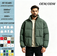 Veste d'hiver matelassée imperméable pour homme, coupe classique, avec logo sur le devant, fermeture éclair, rembourrage en duvet, taille plus, pour usage extérieur, en polyester