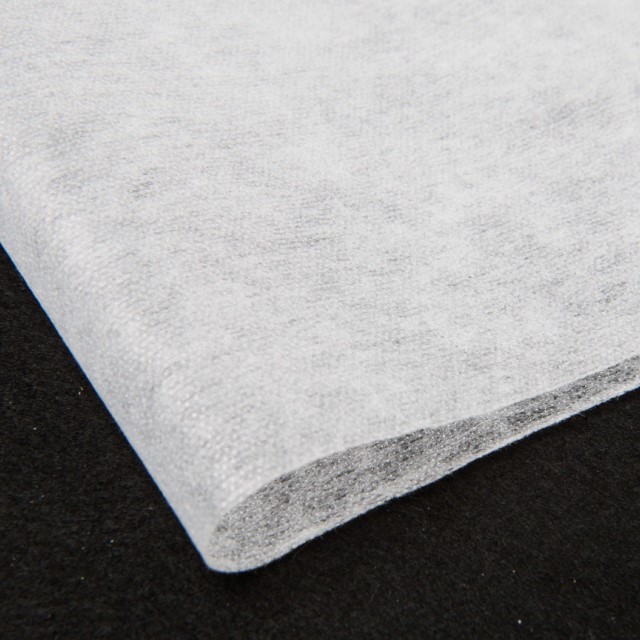 100% Polyester Non-woven Double Dot Embroidered Elastic Fusible Adhesive Interfacing Interlining Fabric