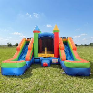 WINSUN Tobogán Seco de Doble Carril para Trampolín, Parque de Juegos, Uso en Centros Comerciales y Parques Deportivos, PVC - Product Image 1
