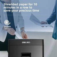 Deli 14431 Trituradora de papel para oficina de nivel 4 de alta calidad para negocios grandes y hogar Trituradora de documentos Compatibilidad de CD y tarjetas