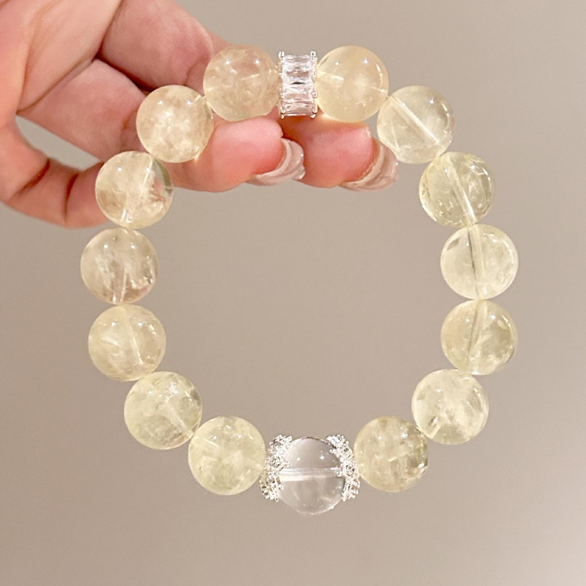 Bf541 pulsera cristal limón 12mm
