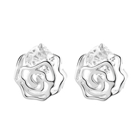 Neuester Stil S925 Sterling Silber Blumen-Ohrstecker für Damen Schmuck