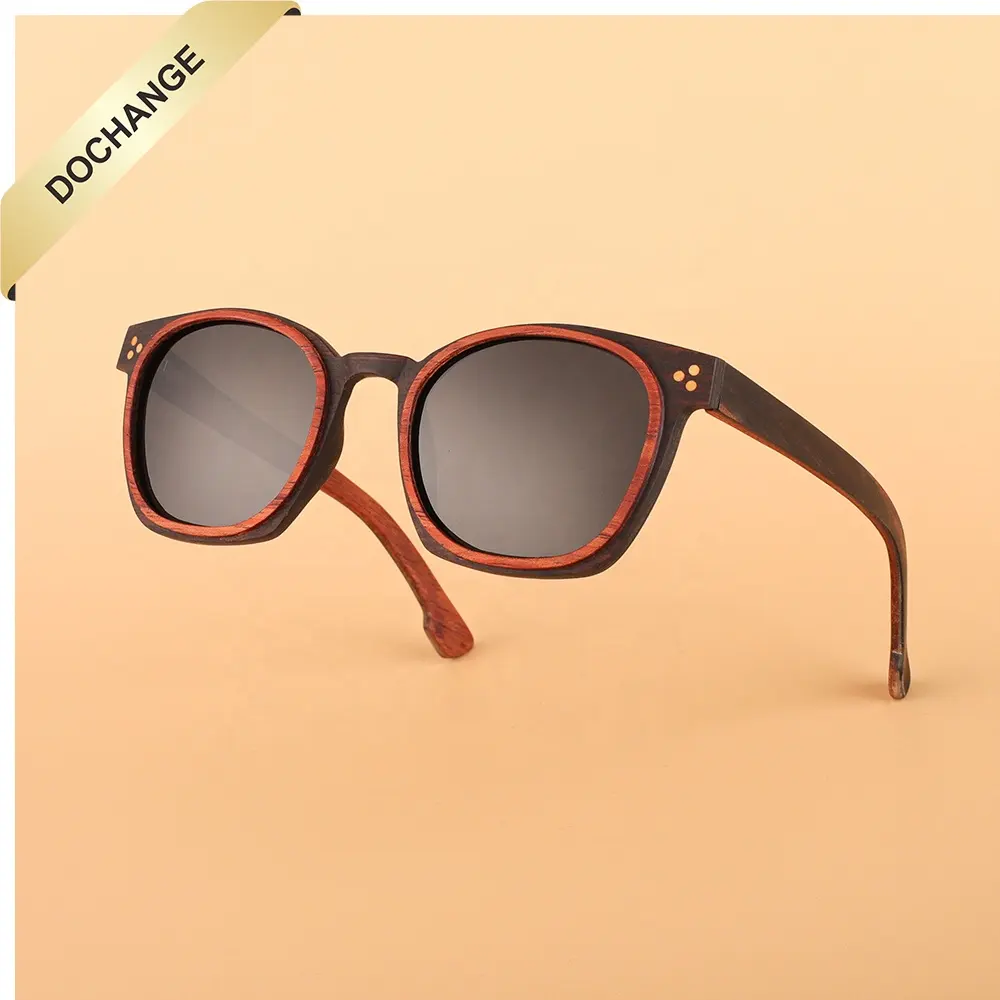 Gafas de Sol de lujo de moda de madera multicapa 2024, gafas de bambú ecológicas, gafas HD con logotipo personalizado