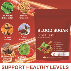 240 Gélules Souples Complexe de Contrôle du Sucre, Supplément à base de 20+ Herbes Naturelles Actives pour l'Amélioration du <span class=keywords><strong>Niveau</strong></span> d'Énergie, de la Vitalité et le Soutien Métabolique - Product Image 3